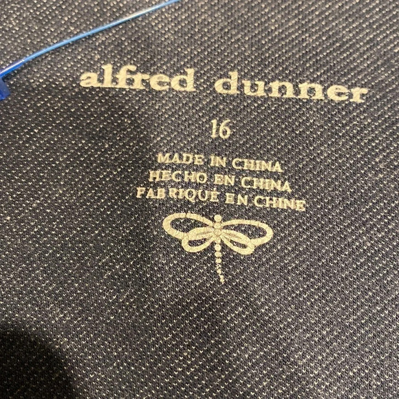 L womens Alfred Dunner blue stretch snap up long sleeve plus size jacket 16. - Picture 4 of 5